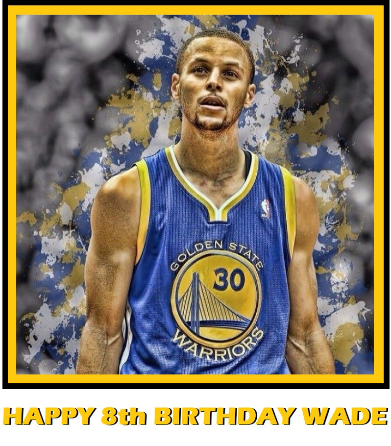Steph Curry Golden State Warriors Edible Cake Topper Decoration