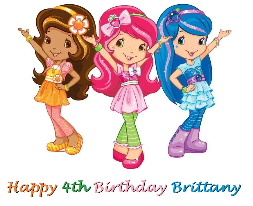 Strawberry Shortcake Edible Cake Topper Decoration 4th Generation