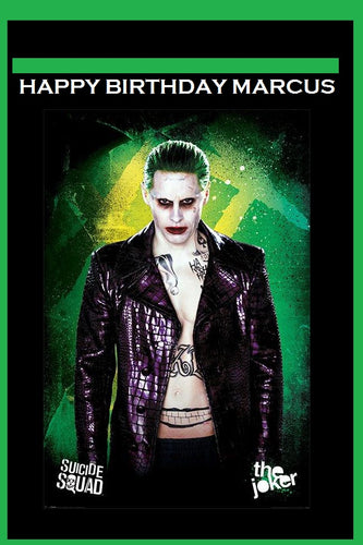 Suicide Squad Joker Edible Cake Topper