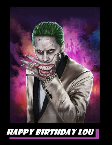 Suicide Squad Joker Edible Cake Topper