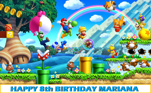 Super Mario Brothers Edible Cake Topper