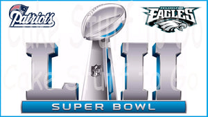 Super Bowl 52 Eagles vs  Patriots  Edible Cake Topper