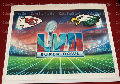 Super Bowl  57  Chiefs vs Eagles Edible Cake Topper