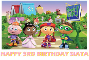 Super Why Edible Cake Topper Decoration