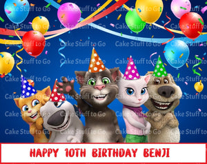 Talking Tom and Friends Edible Cake Topper Image Decoration
