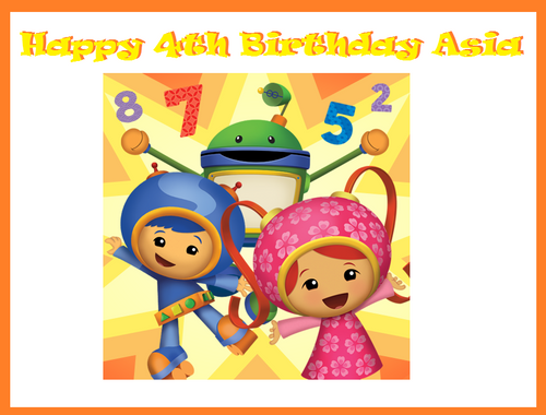 Team Umizoomie Edible Cake Topper