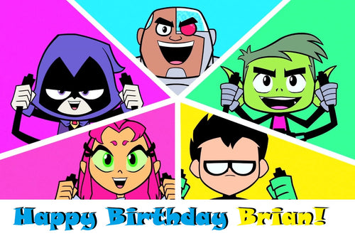 Teen Titans Go Edible Cake Topper