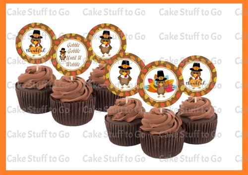 Thanksgiving Cupcake Toppers