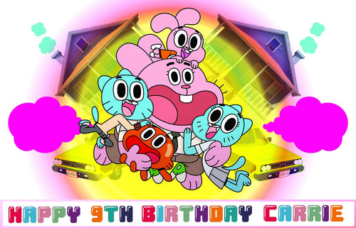 The Amazing World of Gumball Edible Cake Topper Image Decoration