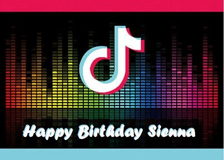 Tik Tok Edible Cake Topper Image Decoration