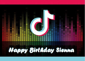 Tik Tok Edible Cake Topper Image Decoration