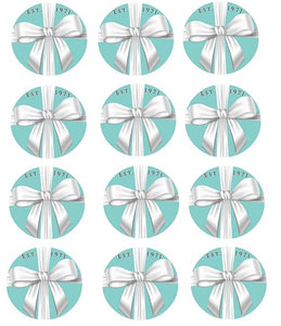 Tiffany Inspired  Edible CupCake Topper Decoration