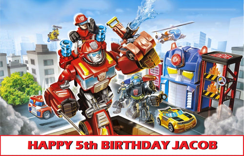 Transformers Rescue Bots Edible Cake Topper