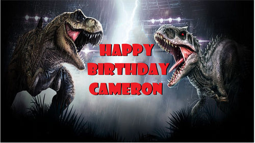 Dinosaur T-Rex  -VS-  Indominus Rex Edible Cake Topper