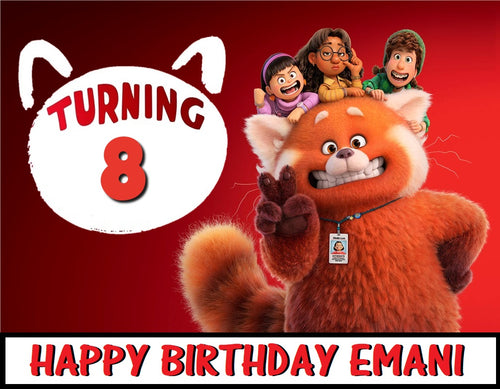 Turning Red Edible Cake Topper Image Decoration