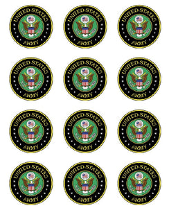 United States Army Logo Edible CupCake Topper Decoration