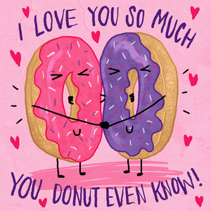Happy Valentines Day Donuts Edible Cake Topper Image Decoration