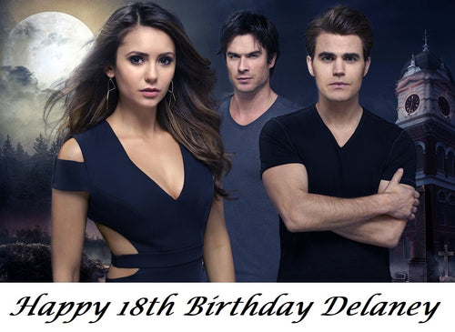 Vampire Diaries Edible Cake Topper Image
