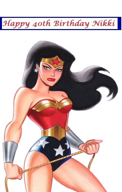 Wonder Woman Edible Cake Topper Image Decoration