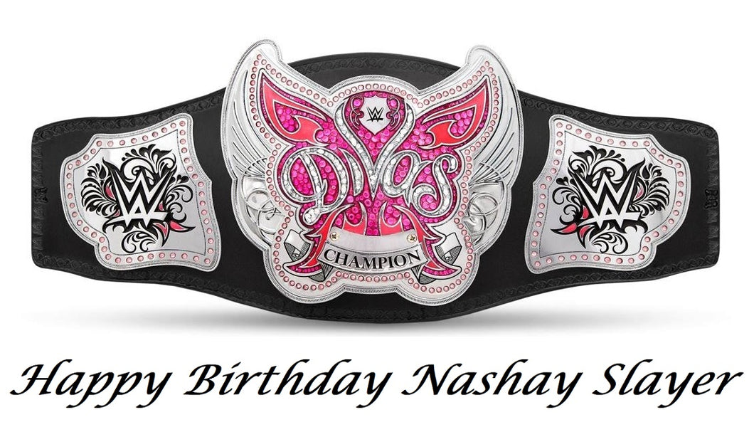WWE Divas Champion Belt Edible Cake Topper
