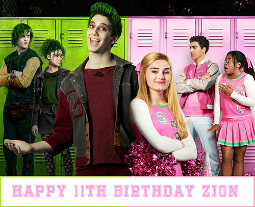 Zombies Poms vs Zoms  Edible Cake Topper