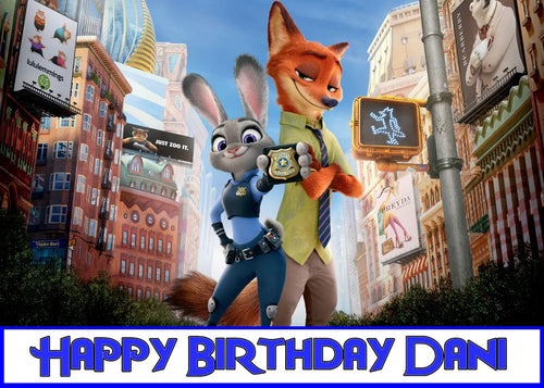 Zootopia Edible Cake Topper Image Decoration